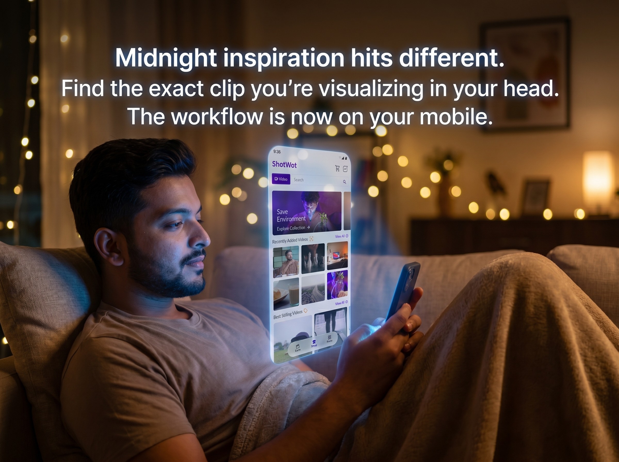 ShotWot App for indian stock footage