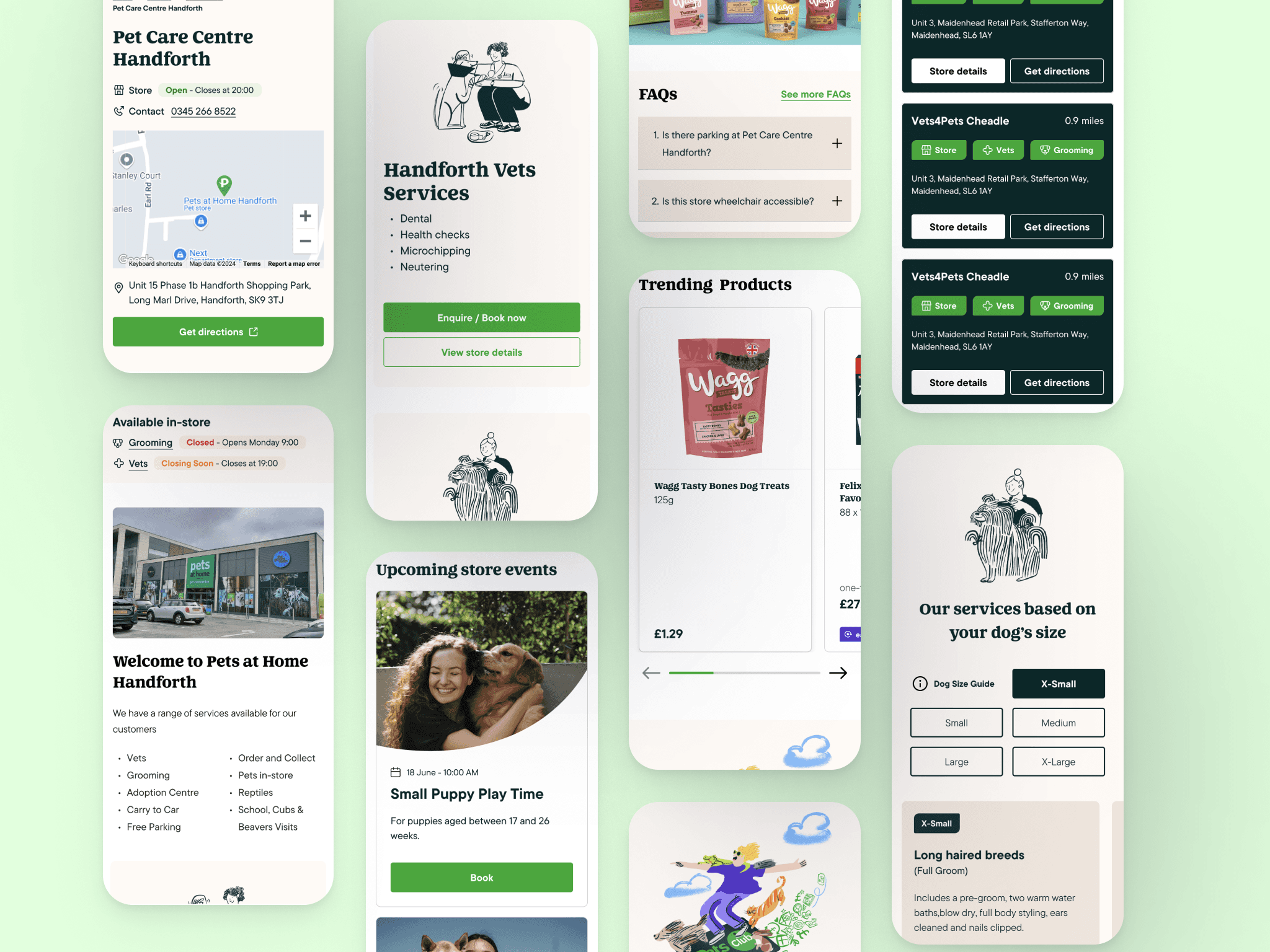 An updated collage of GWR design system