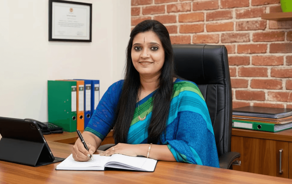 Diksha, a Tax advisor sitting in her office