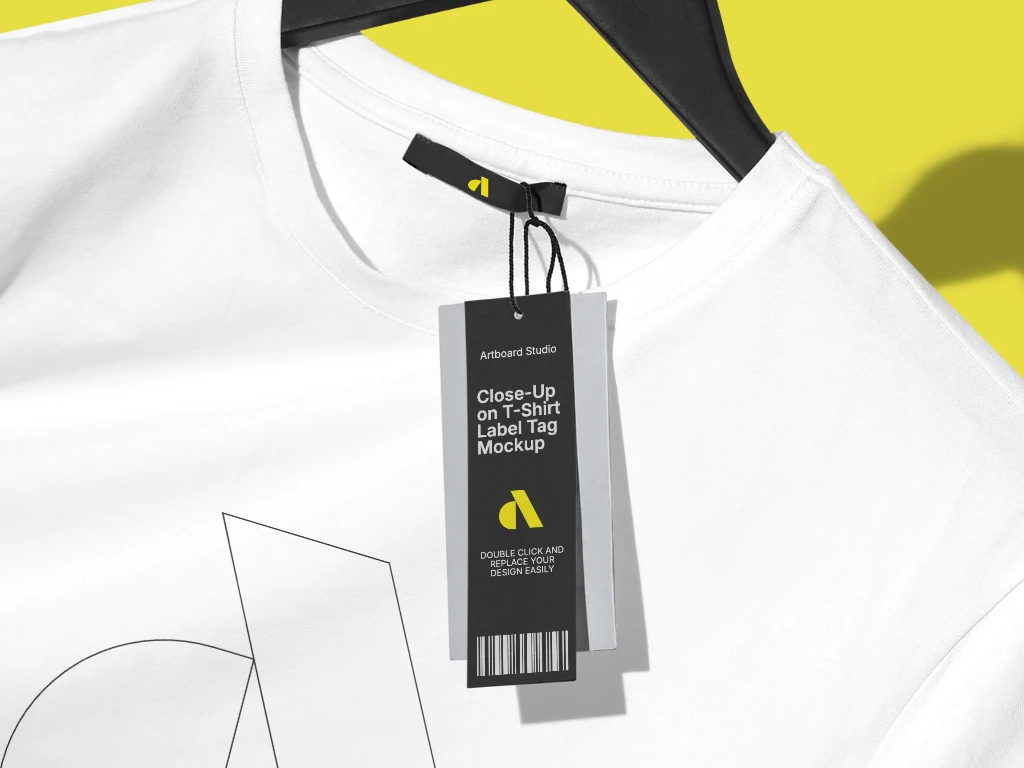 Clothing tag mockup