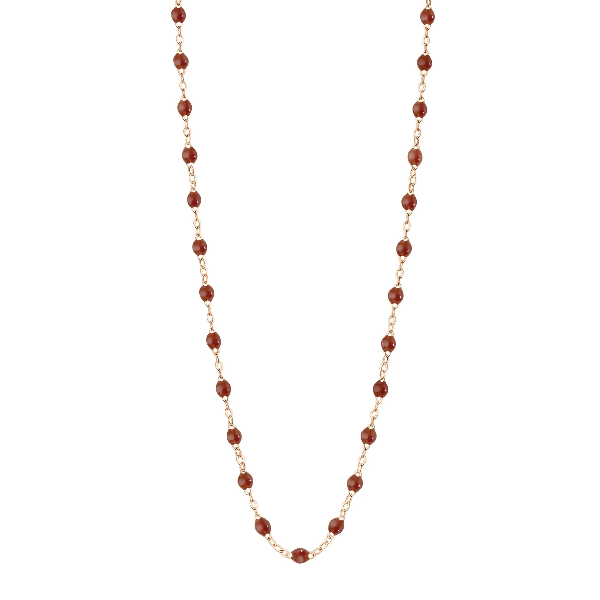 Collier moka Classique Gigi, or rose