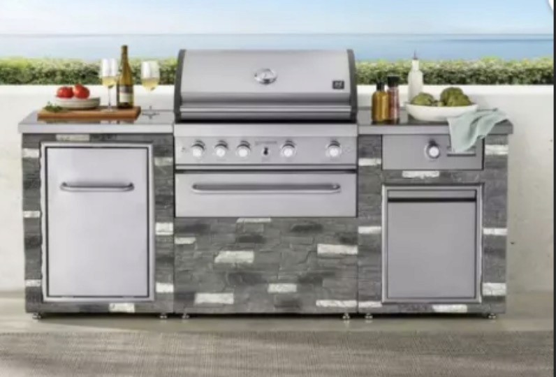 Northern slate 5 burner propane gas Island grill