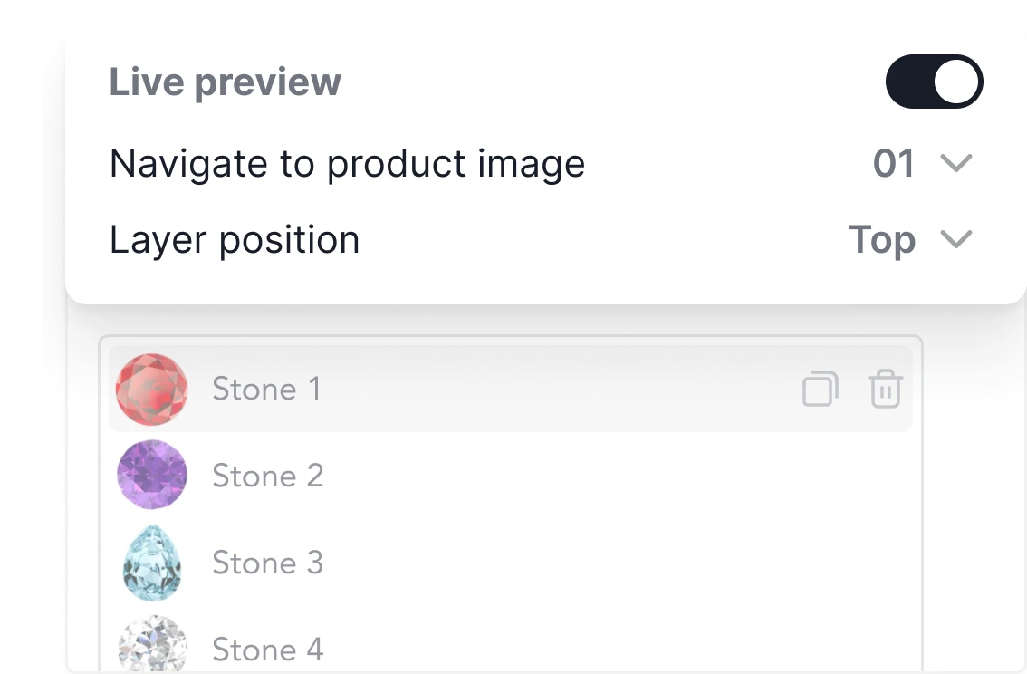 Live preview that sells