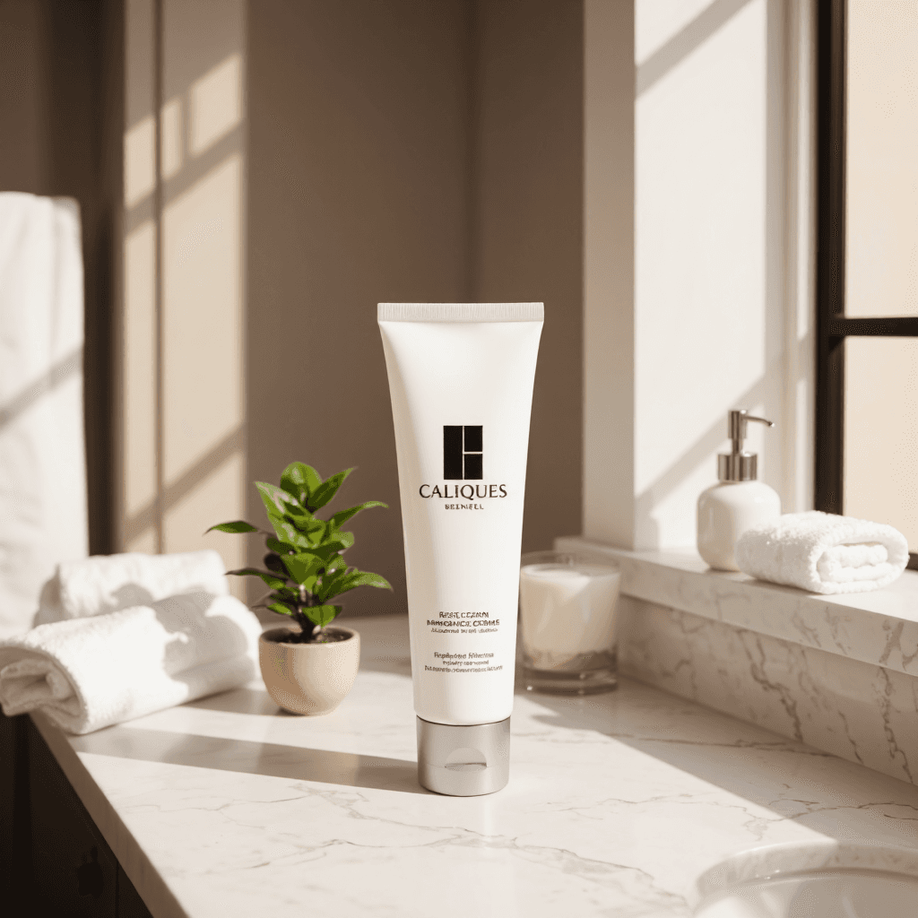 product photography of tube of cream