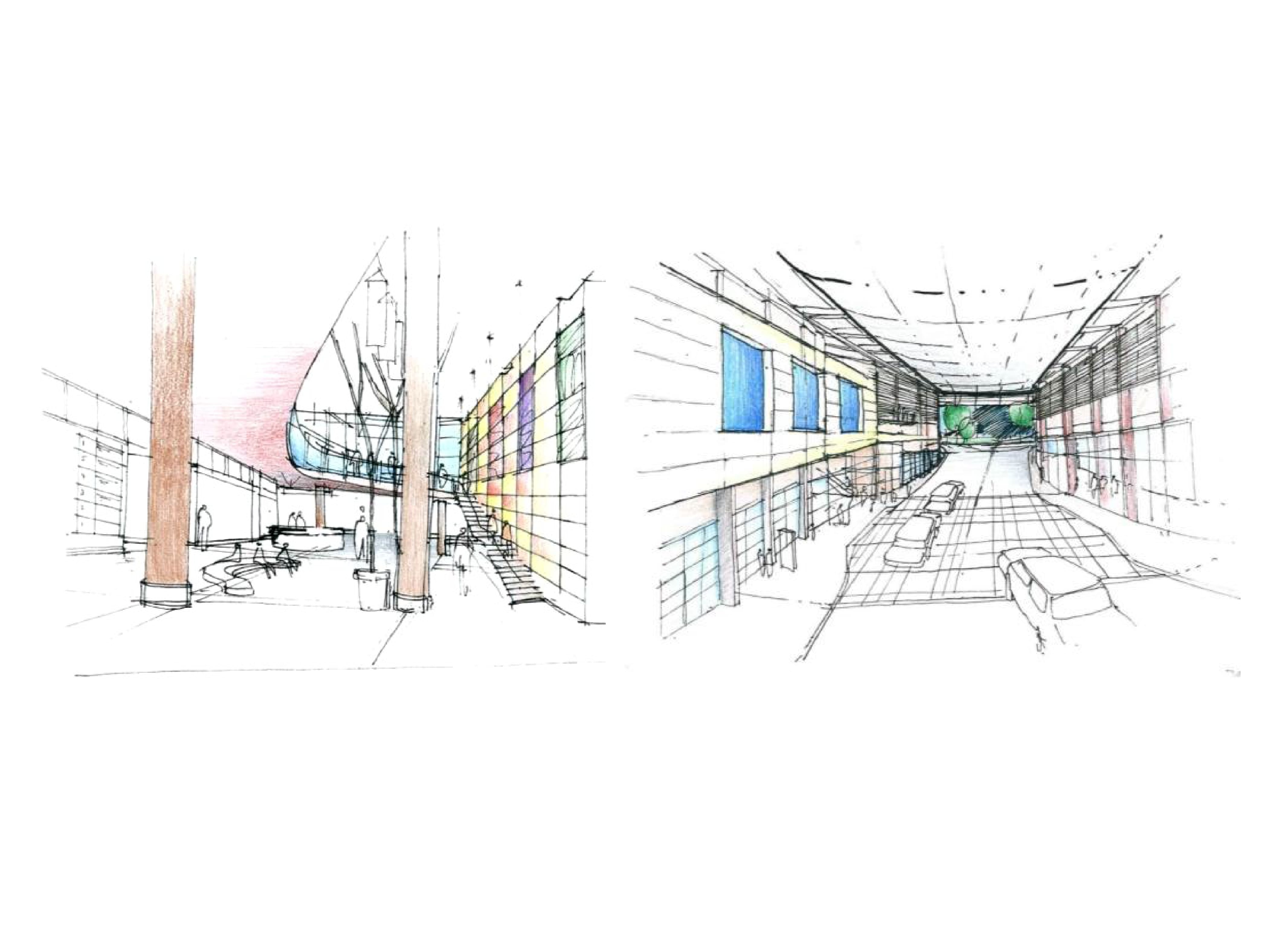 Concept sketches of Setia Walk project by Asima Architects