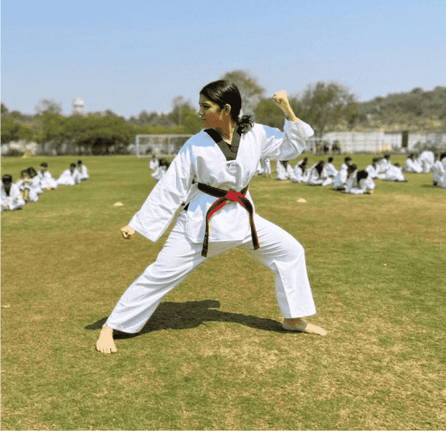 Learning Karate- Self Defence in schools