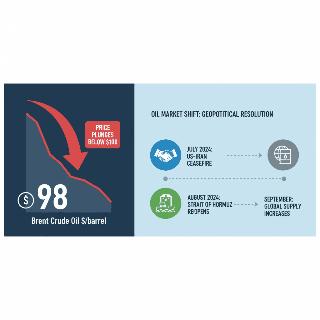Brent crude oil price infographic