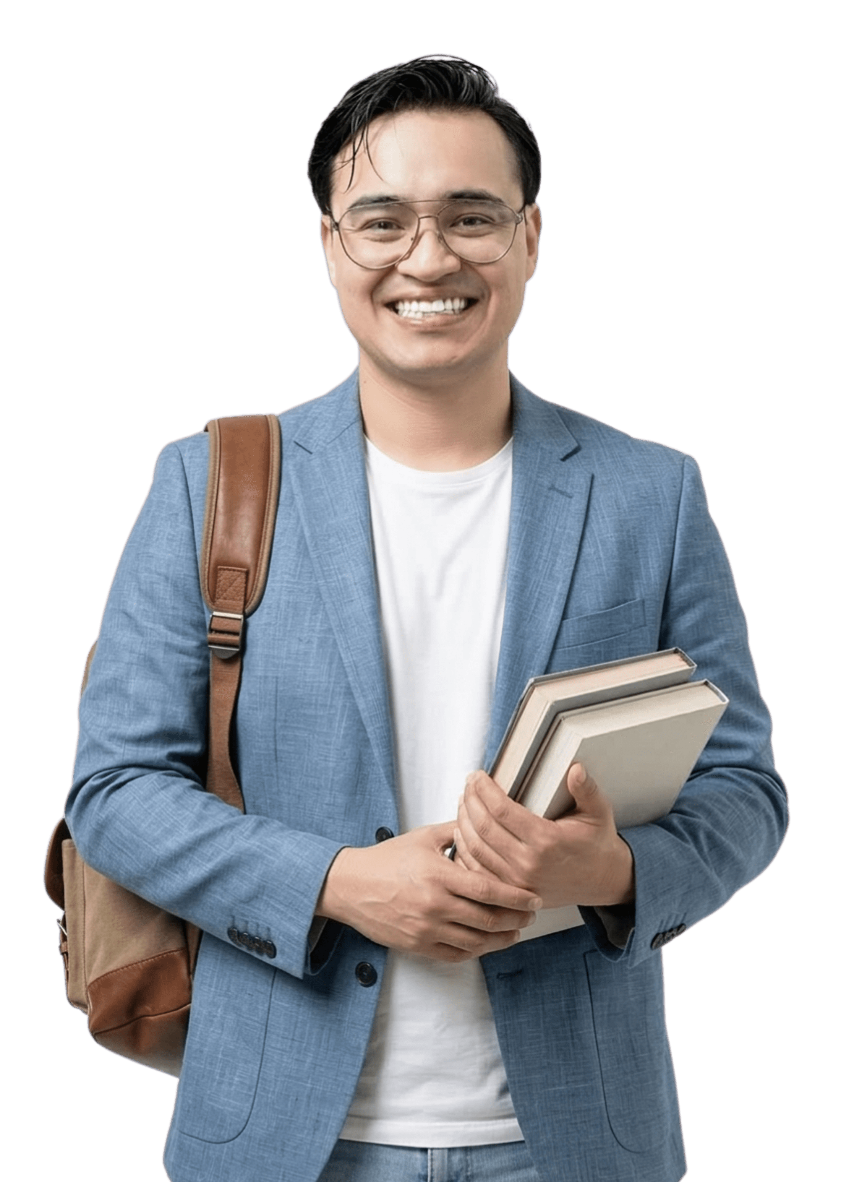 A smilintg girl holding books