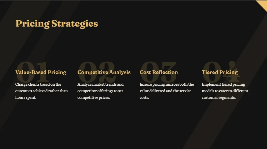 This image describe pricing structure for the productized service using subscriptions.