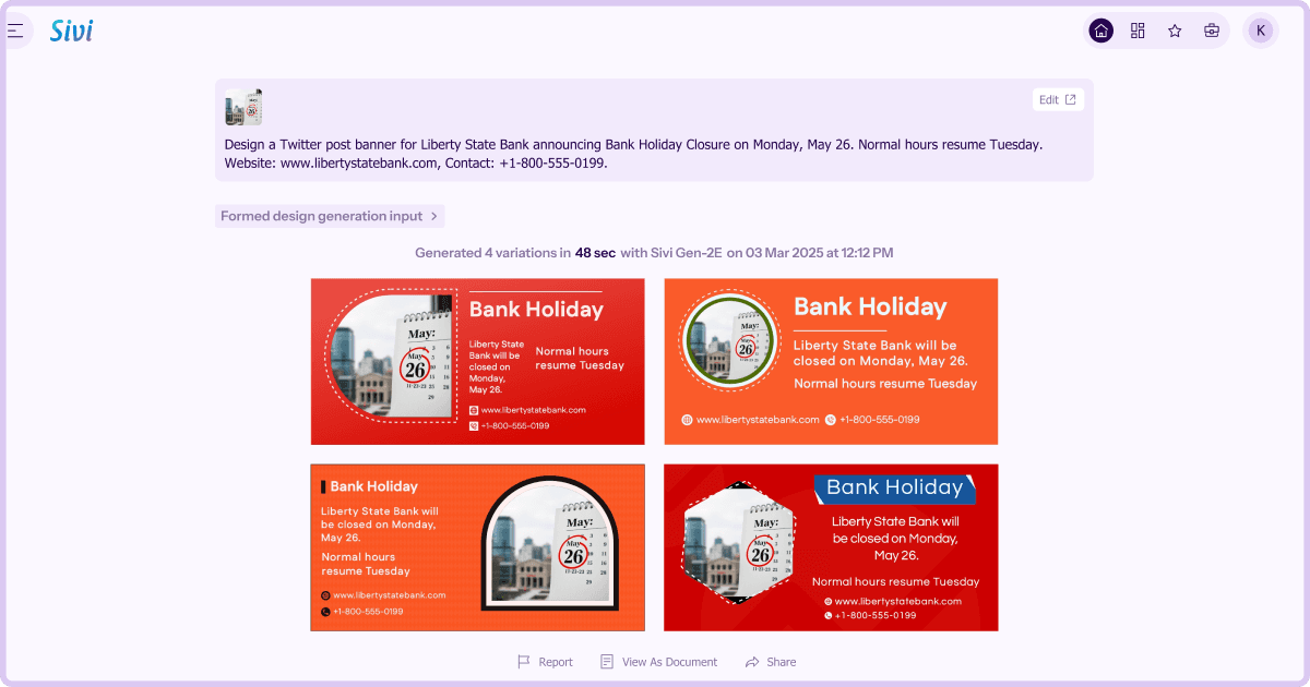 Sivi: Food banner generator