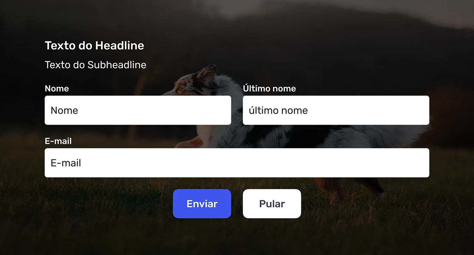 Tela de captura de leads no player da Panda Video