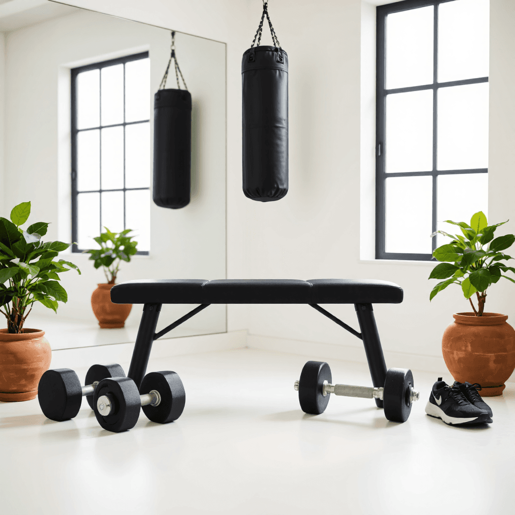 product photography of home gym equipment