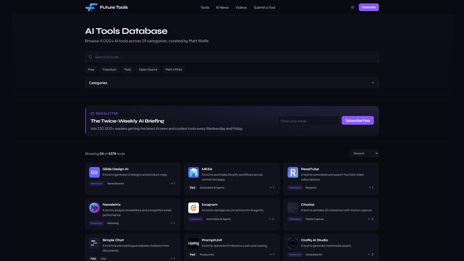 future tools directory