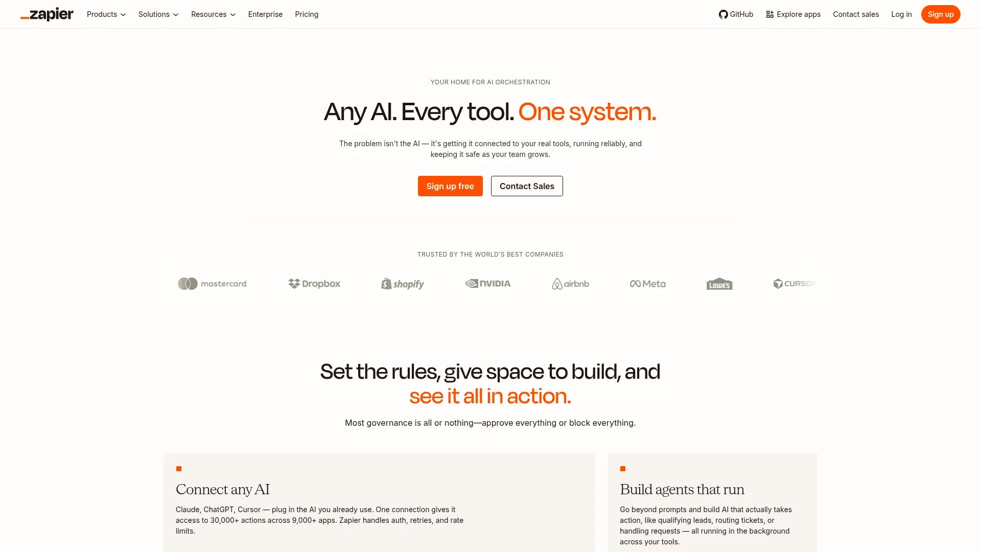 Zapier AI, an automation tool that connects apps for small businesses