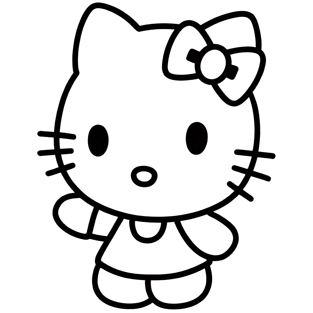 hello kitty coloring page #5