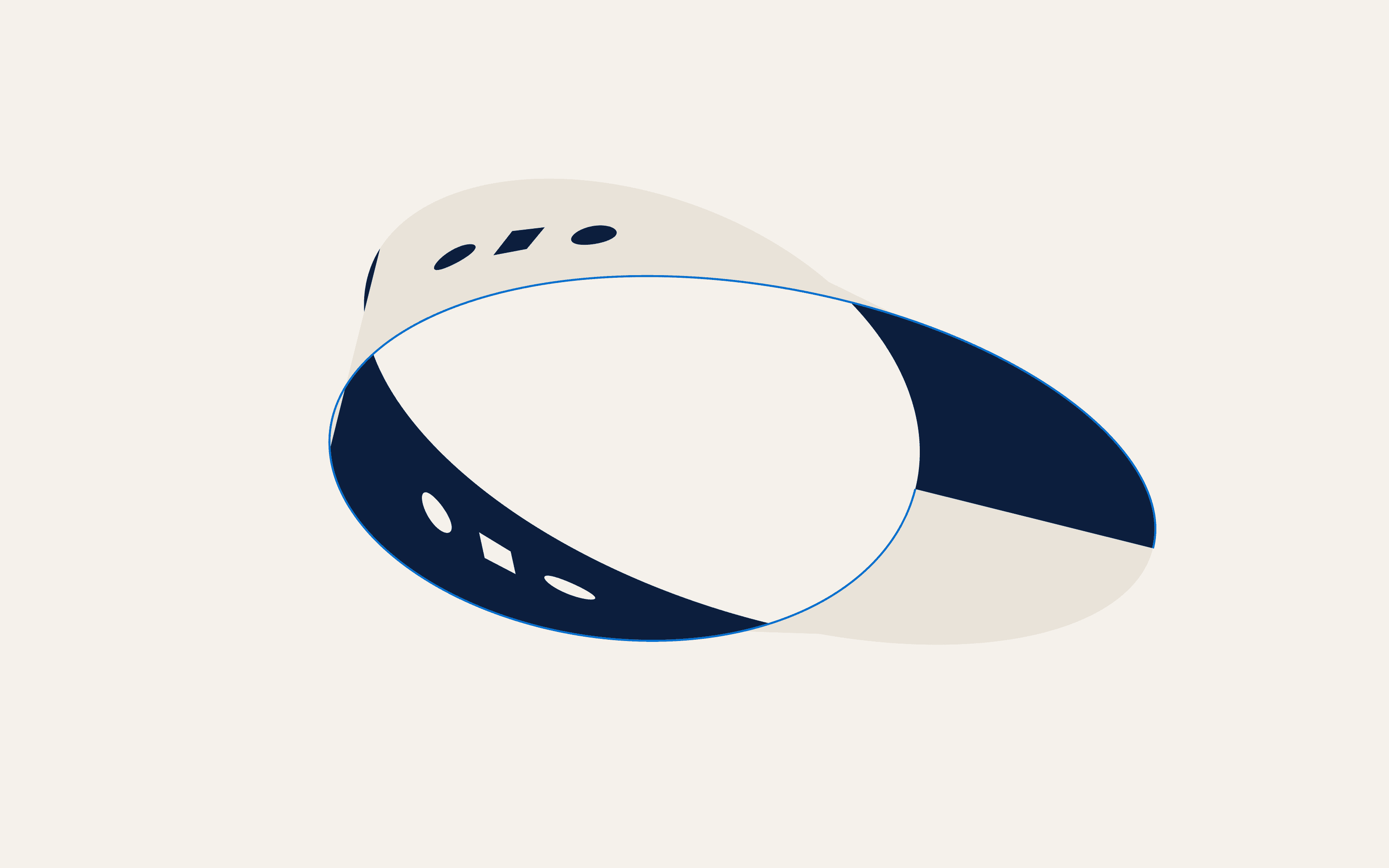 Illustration of a looped band, for the Dinero design system