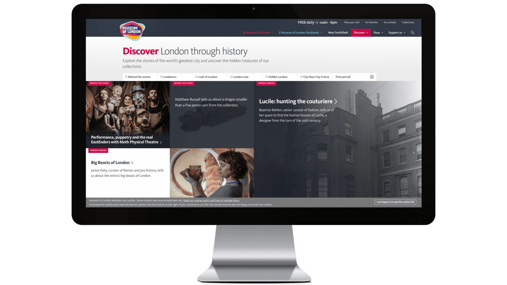 The Museum of London website