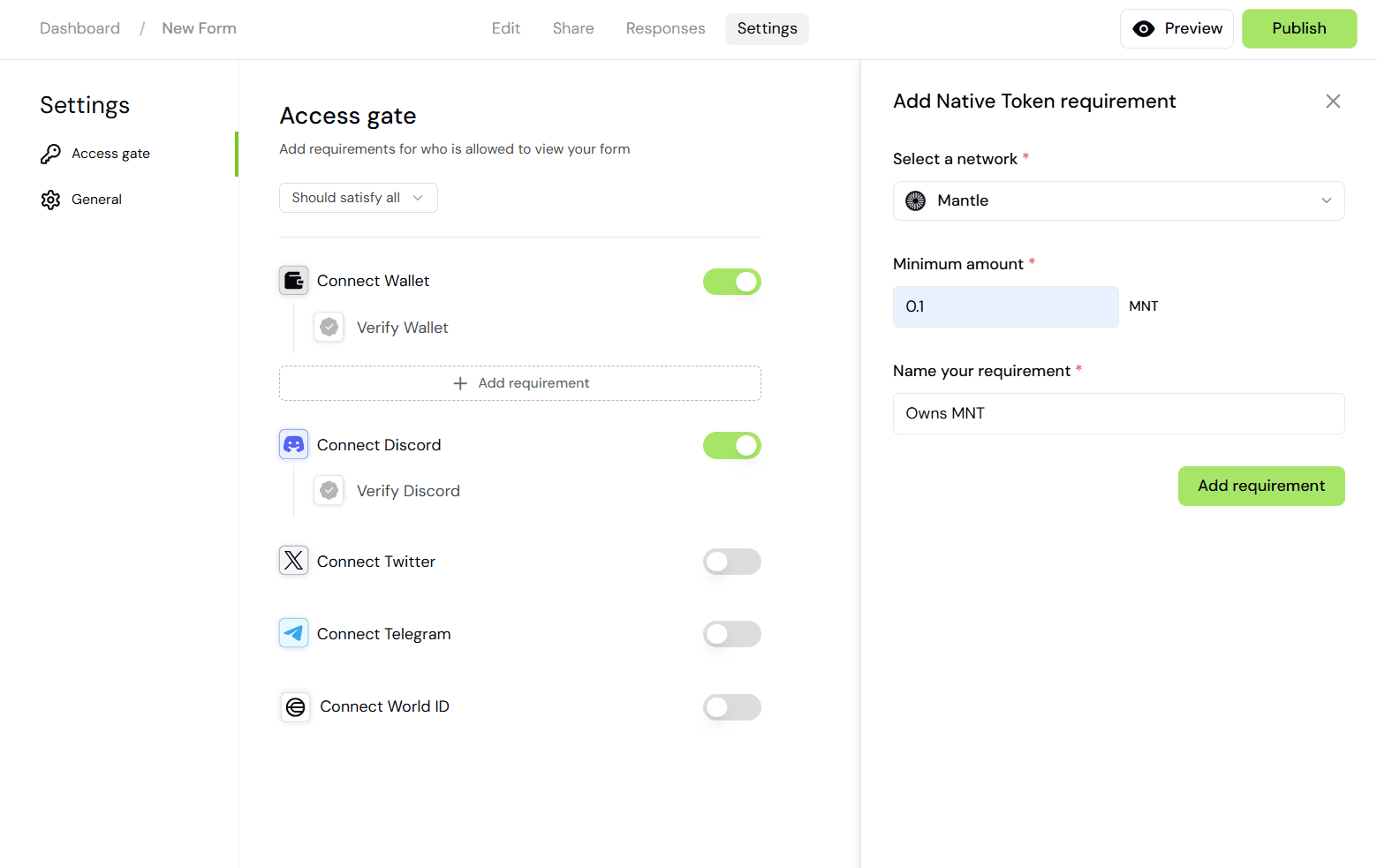 Formo's Form Builder Interface