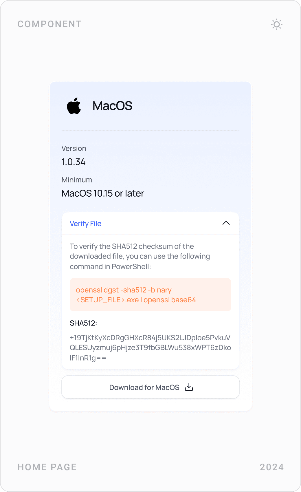 Corporate macOS Installer Verification Card Design