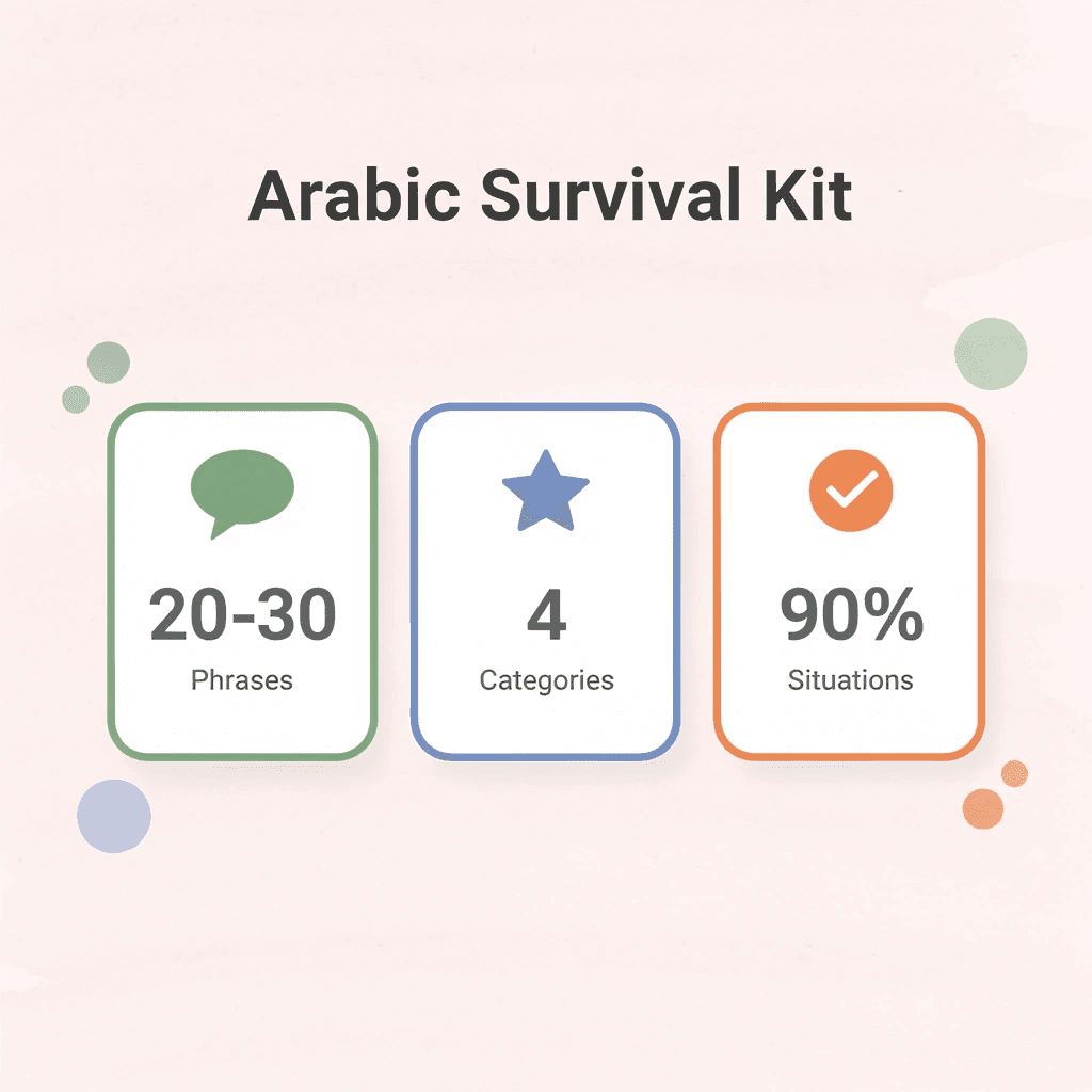  Statistics showing 20-30 phrases covering 4 categories for 90% of situations