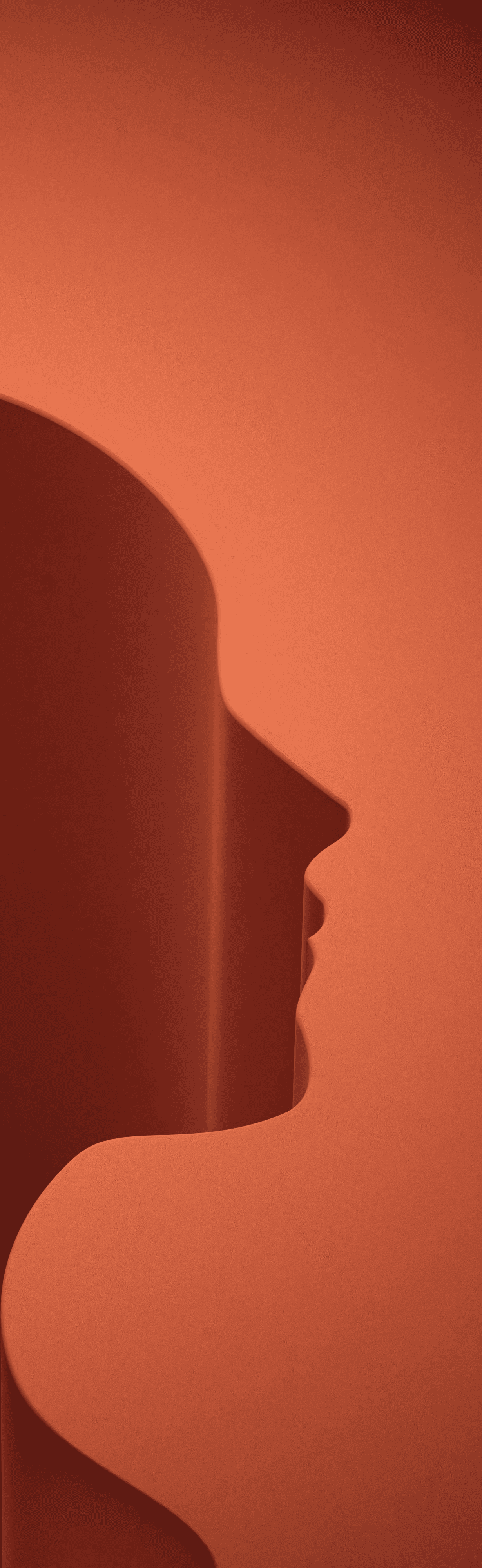 a person's head in a circle