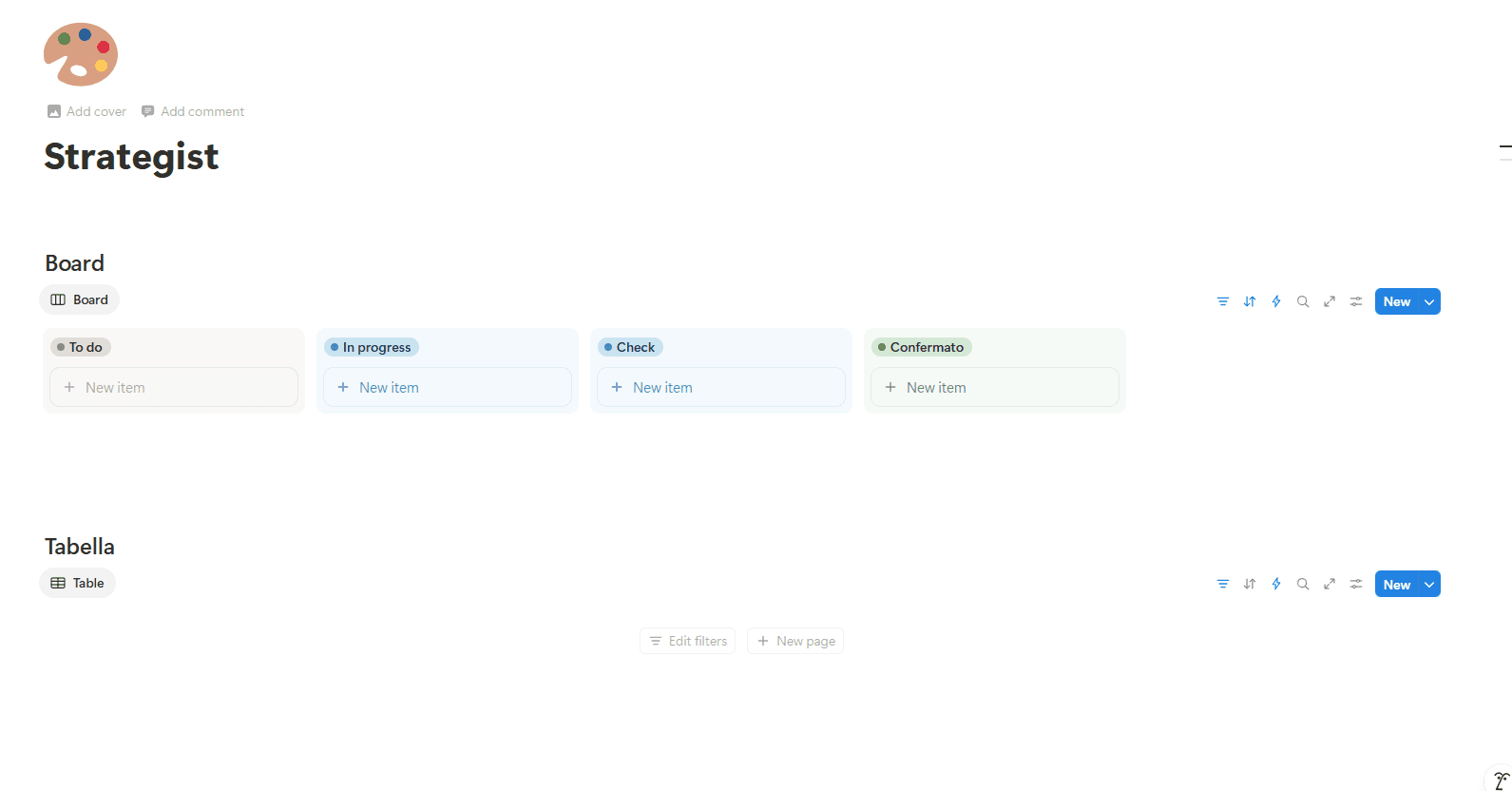 Subpage dedicata allo strategist