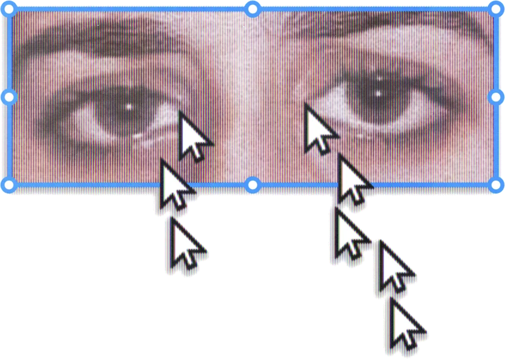 Eyes with cursors