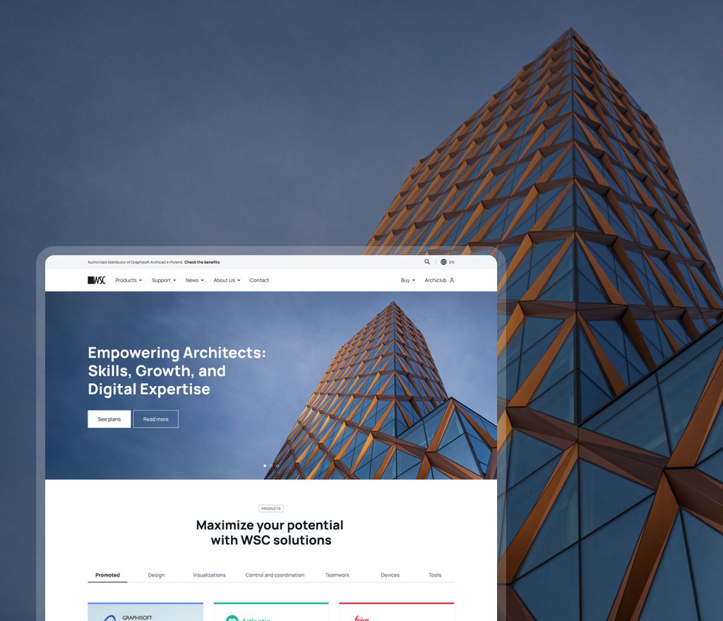 Syngri Web Design for WSC: Digital solution for architects to optimize project management, boost efficiency, and reduce costs