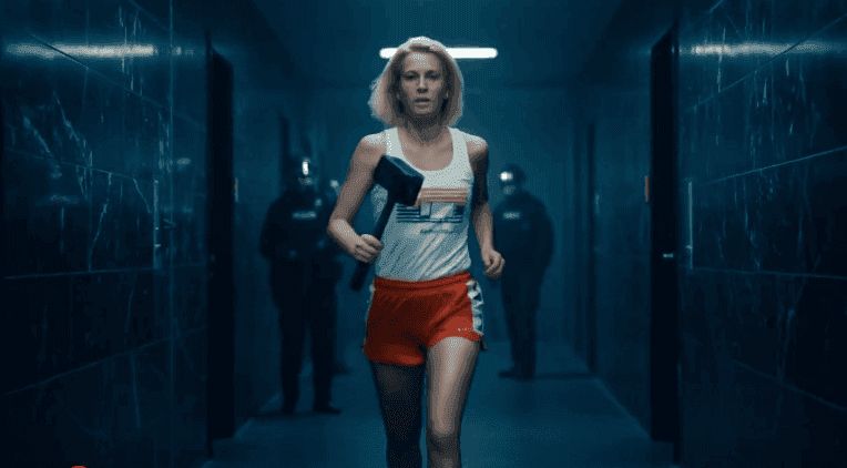 A person running in a hallway with a hammer
AI-generated content may be incorrect.