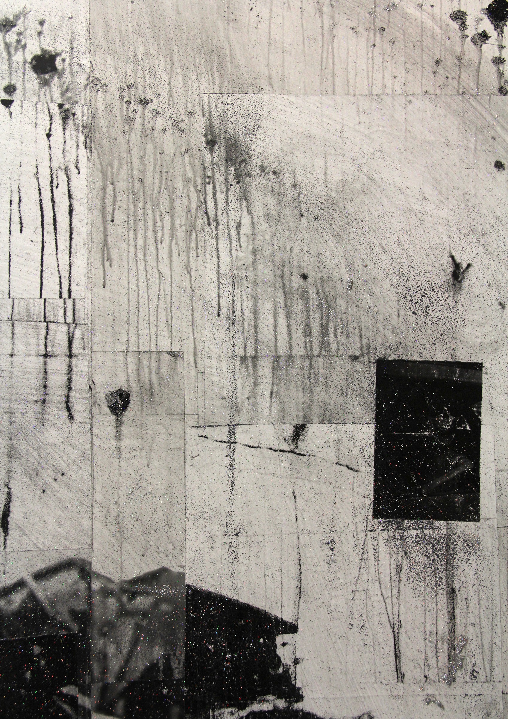 Nicholas Cheveldave artwork collage on canvas