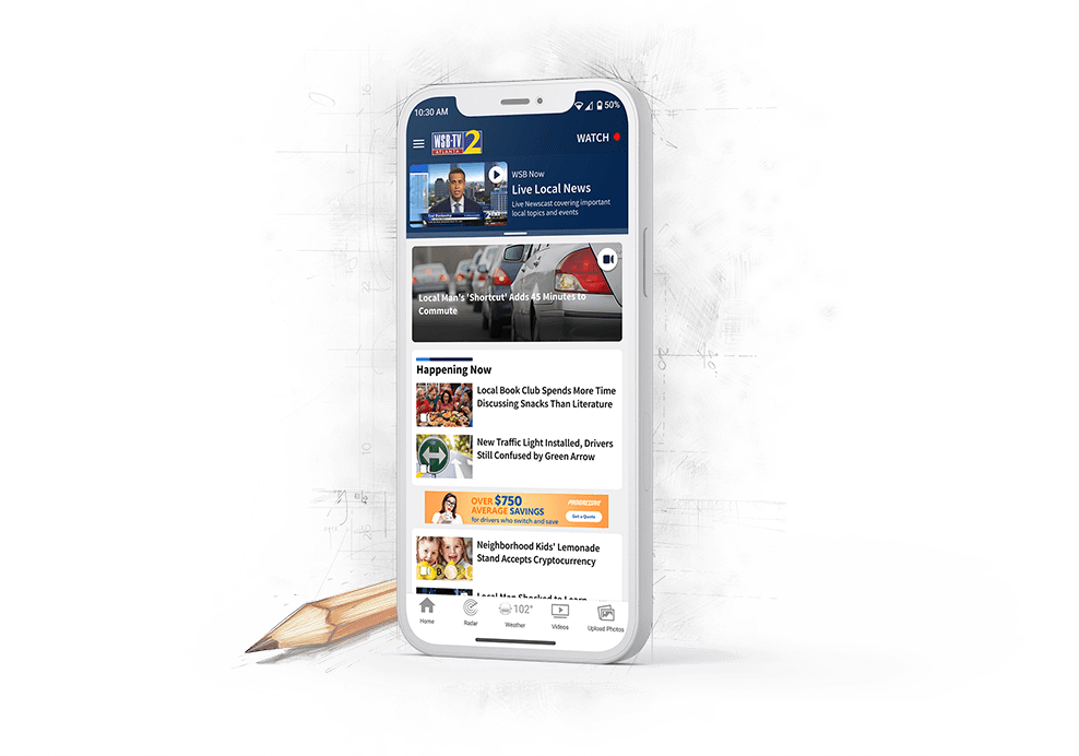 full color mockup of Mobile Persistent Video Player Case Study