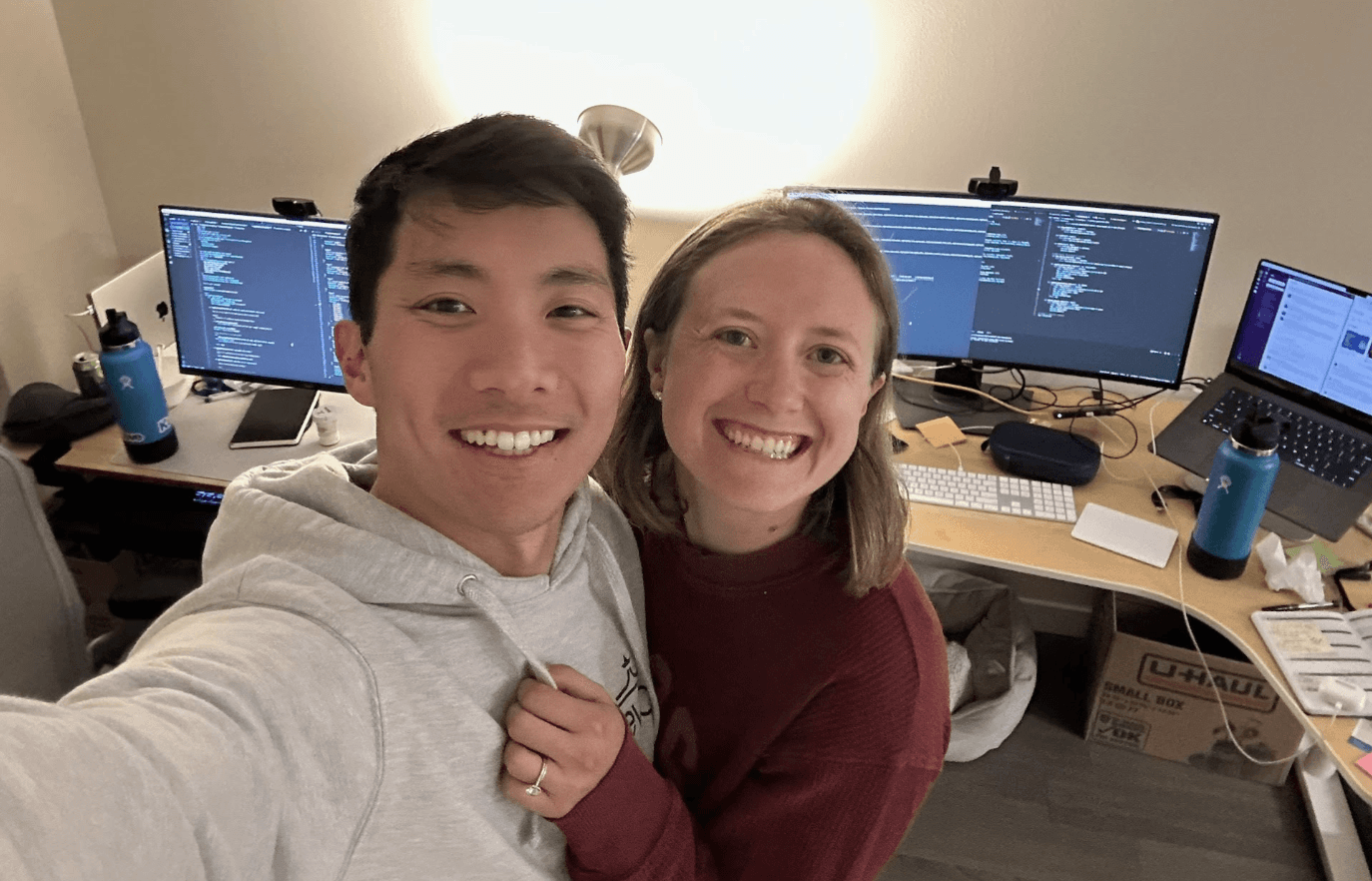 man filming on beach