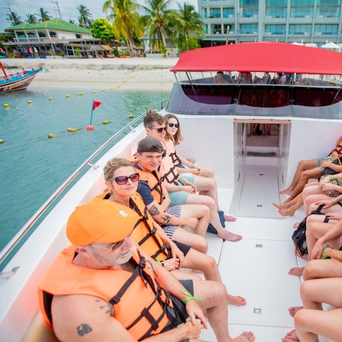 Ilhas Tan & Pig: Tour Guiado de Lancha Rápida a partir de Koh Samui + Observação de Golfinhos Cor-de-Rosa