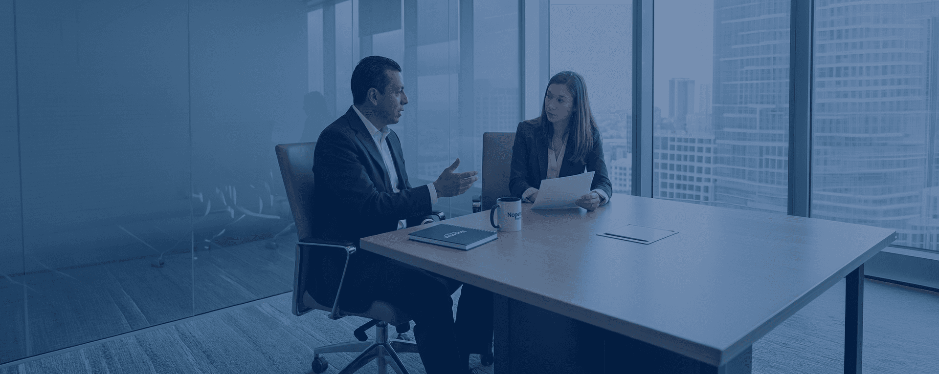 City lights and traffic at dusk.