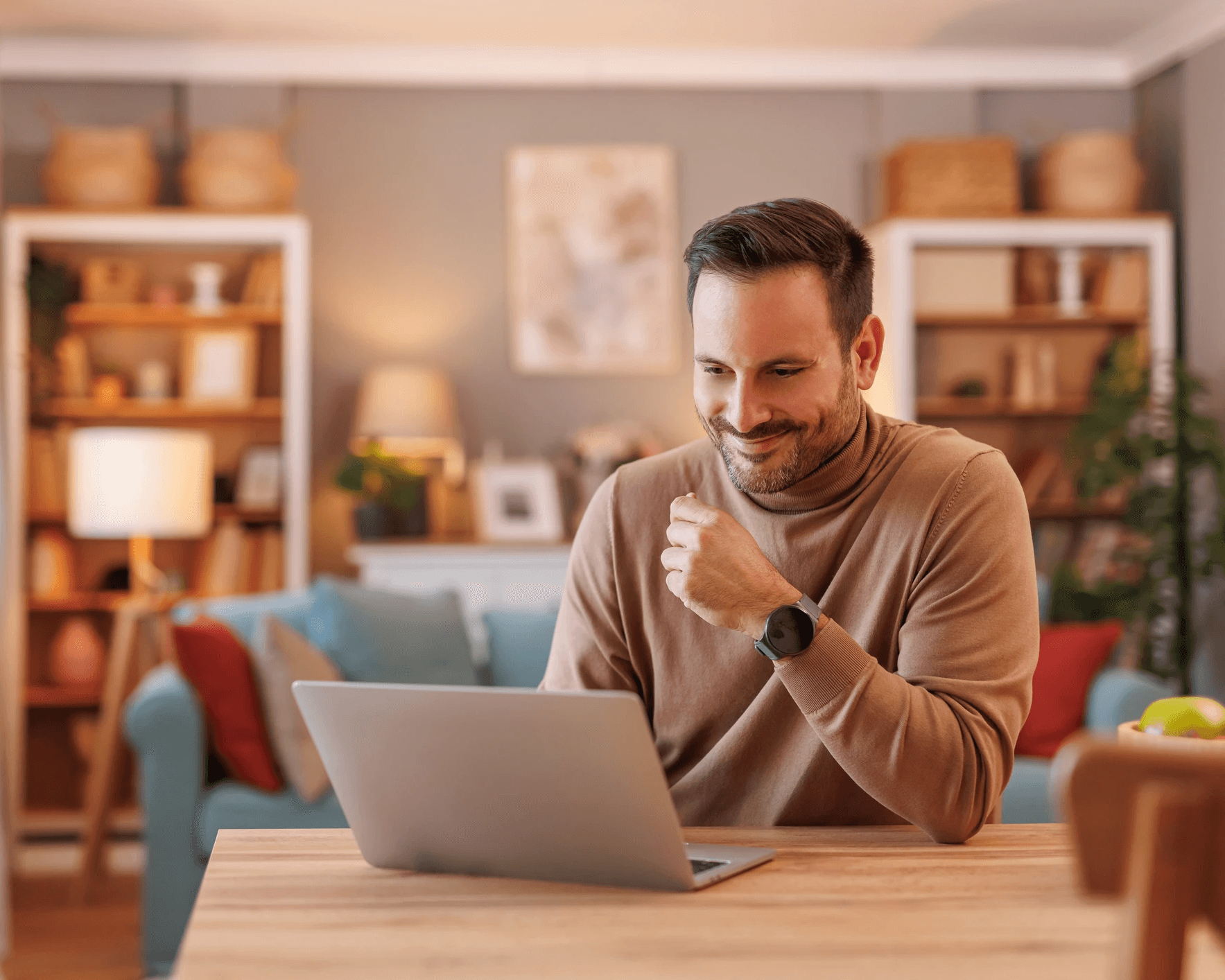 Man on laptop and cellphone