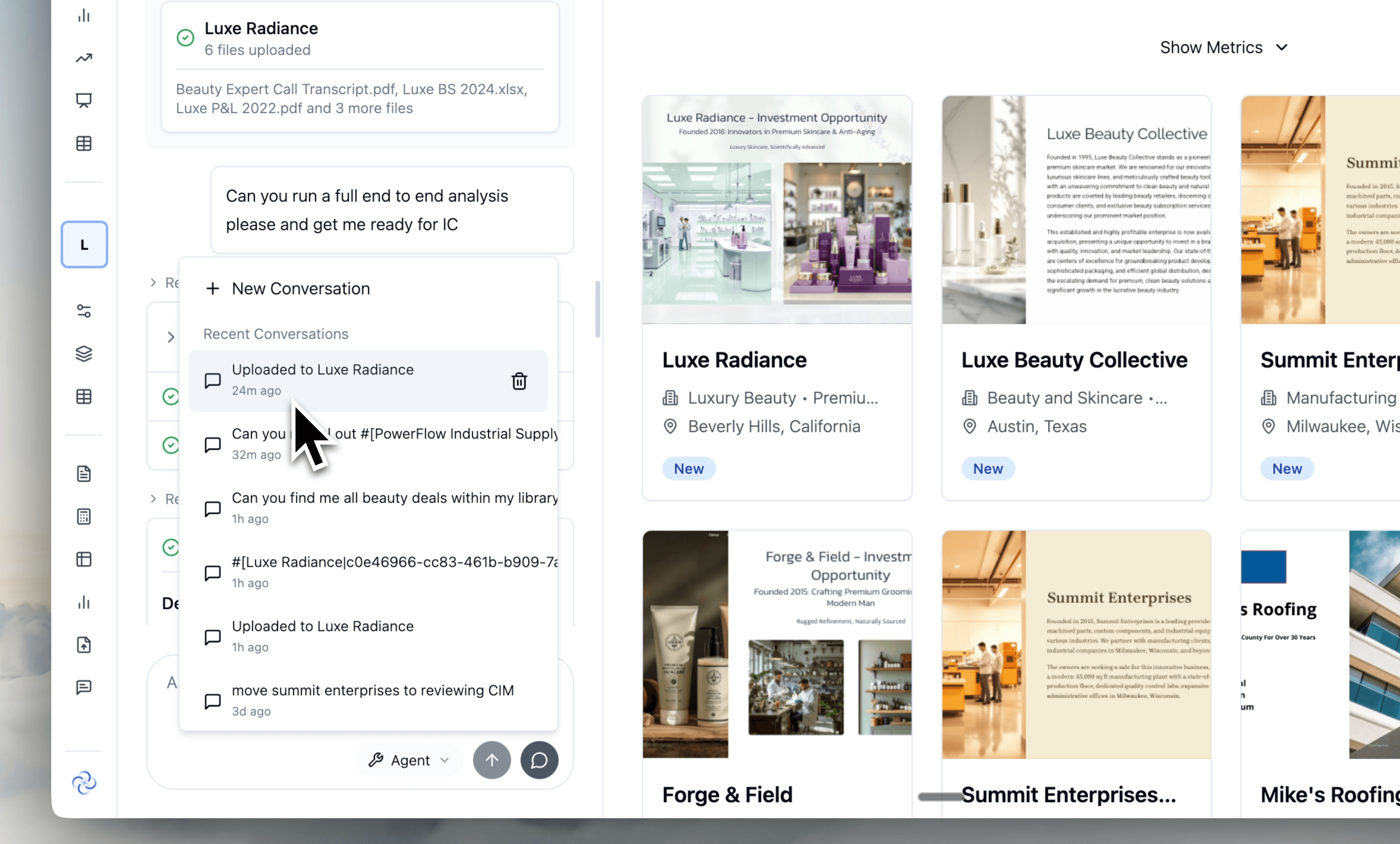 Updating deal status