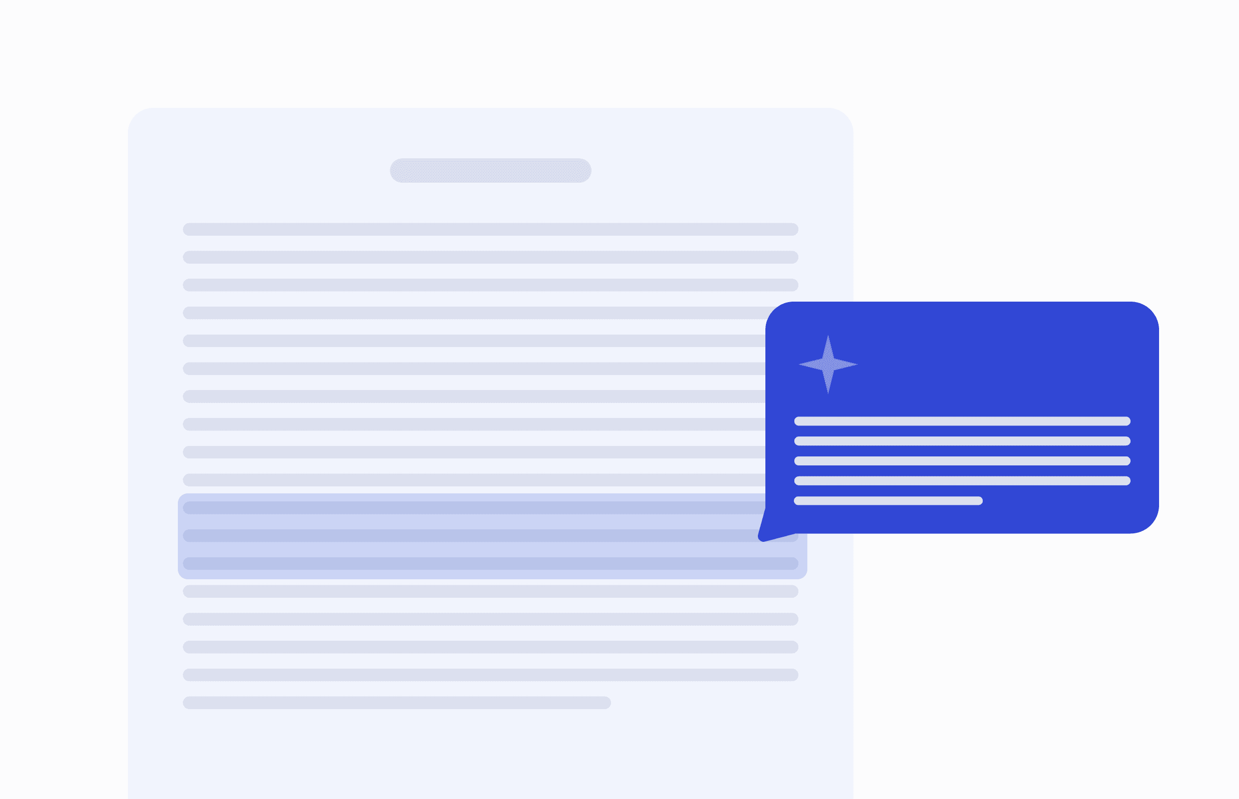 A pop-up window appears over a document, likely providing a notice or suggestion related to the content.