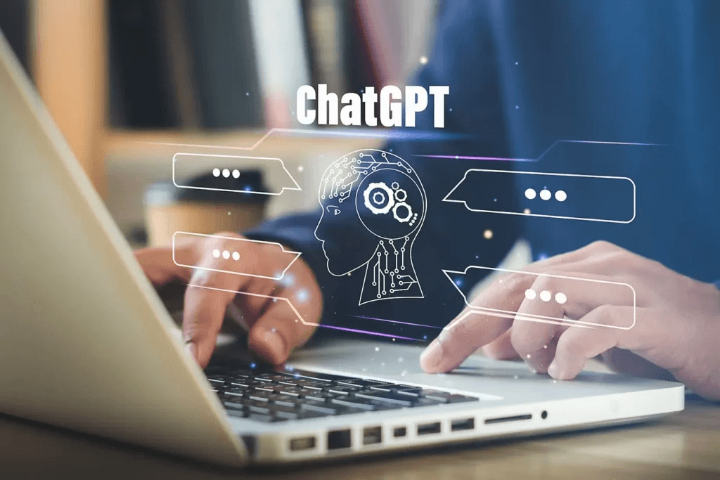 man using chat gpt on his laptop - Use ChatGPT to Categorize Data