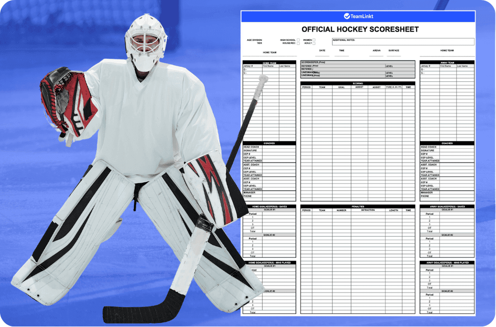 Ice Hockey Score Sheet Template