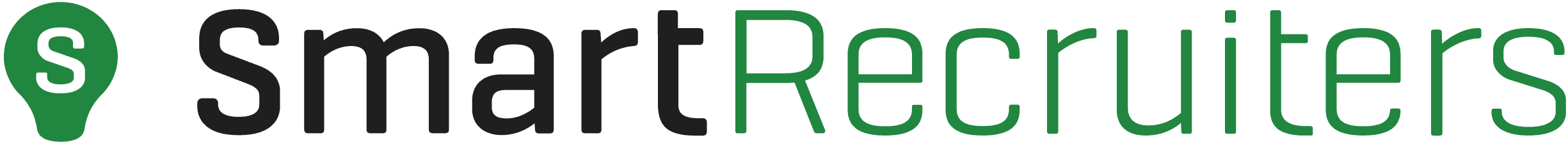 SmartRecruiters logo with a green lightbulb icon containing an "S" and black and green text on a white background.