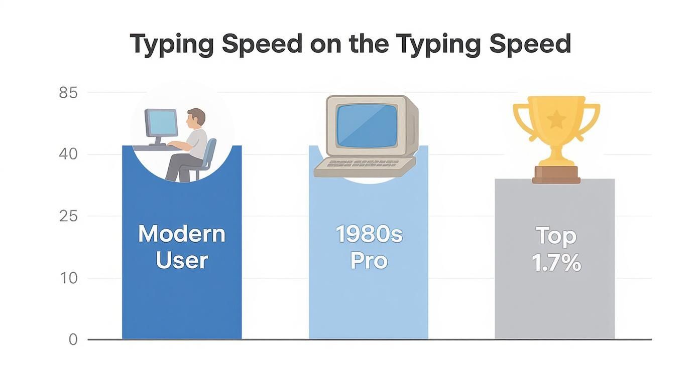 Infographic about how to write faster on keyboard