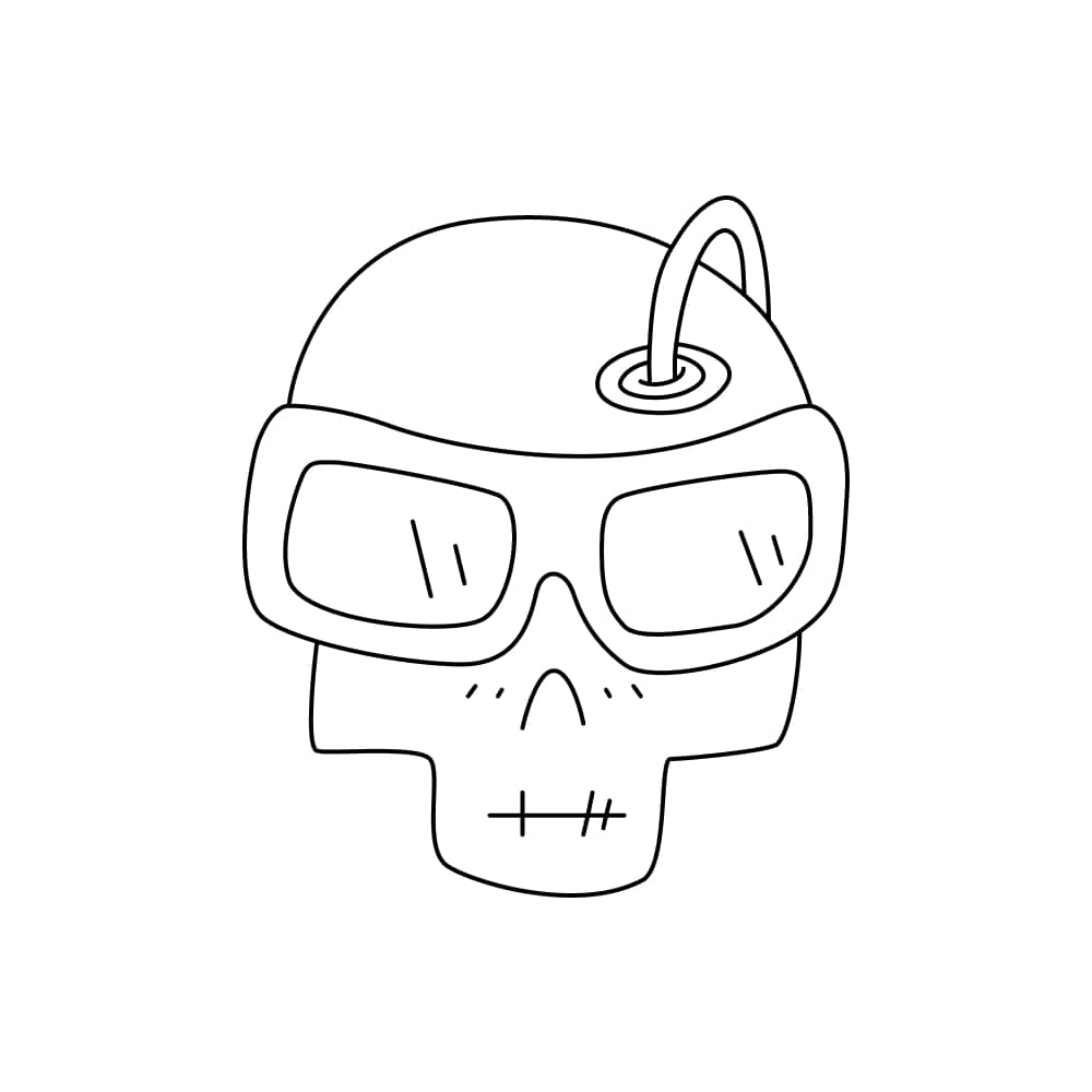 Cyberpunk Skull Illustration #0xa1b