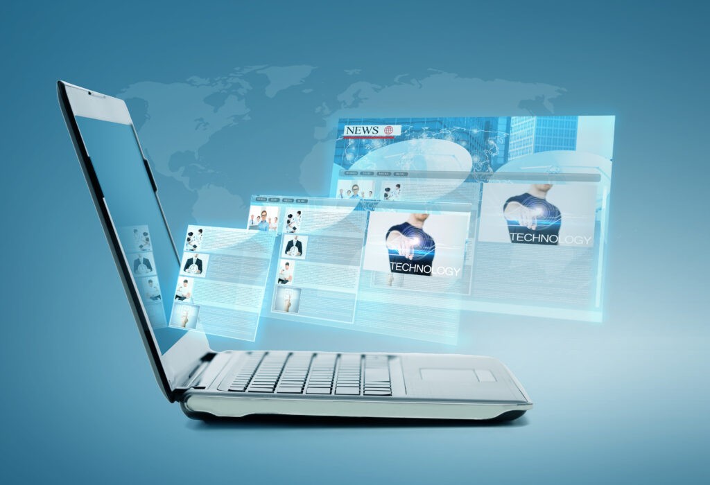 technology and news concept laptop computer with 2025 10 03 04 14 58 utc