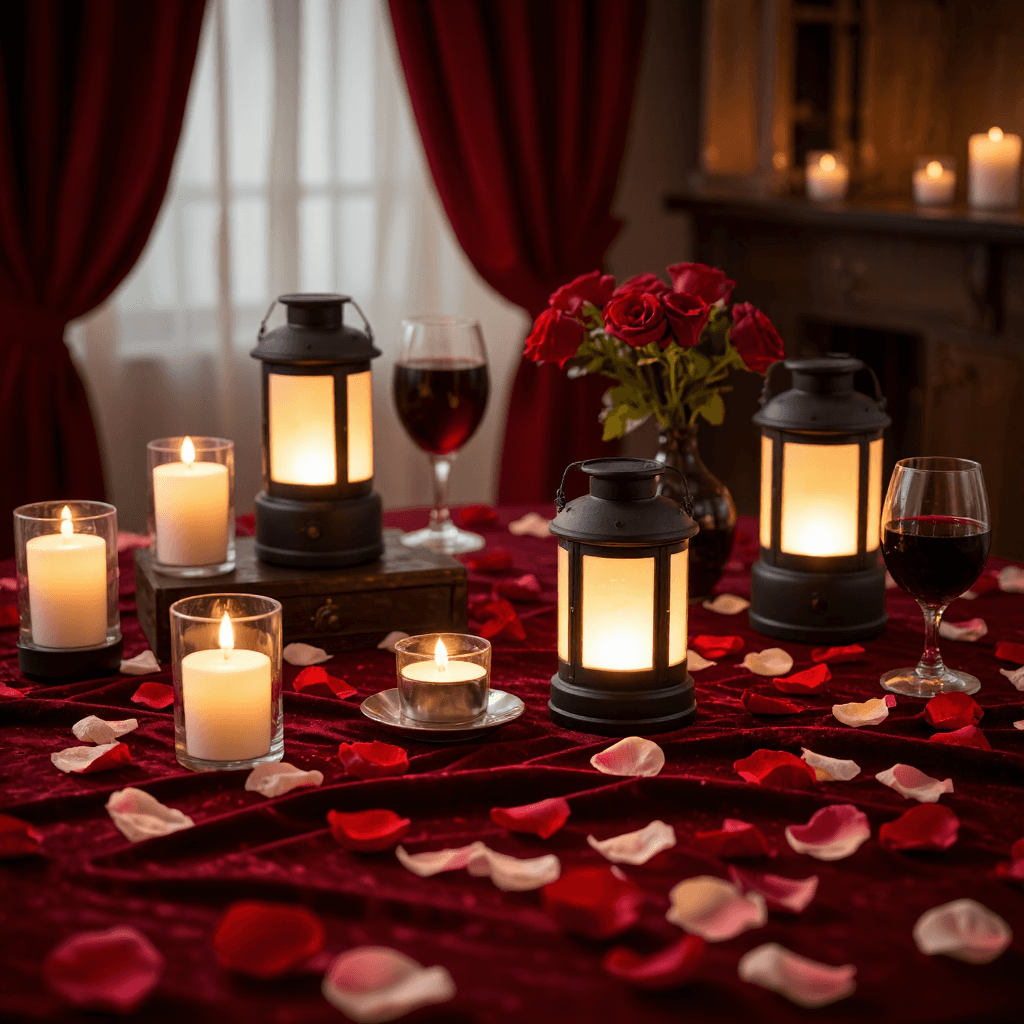 product photography of portable LED lanterns