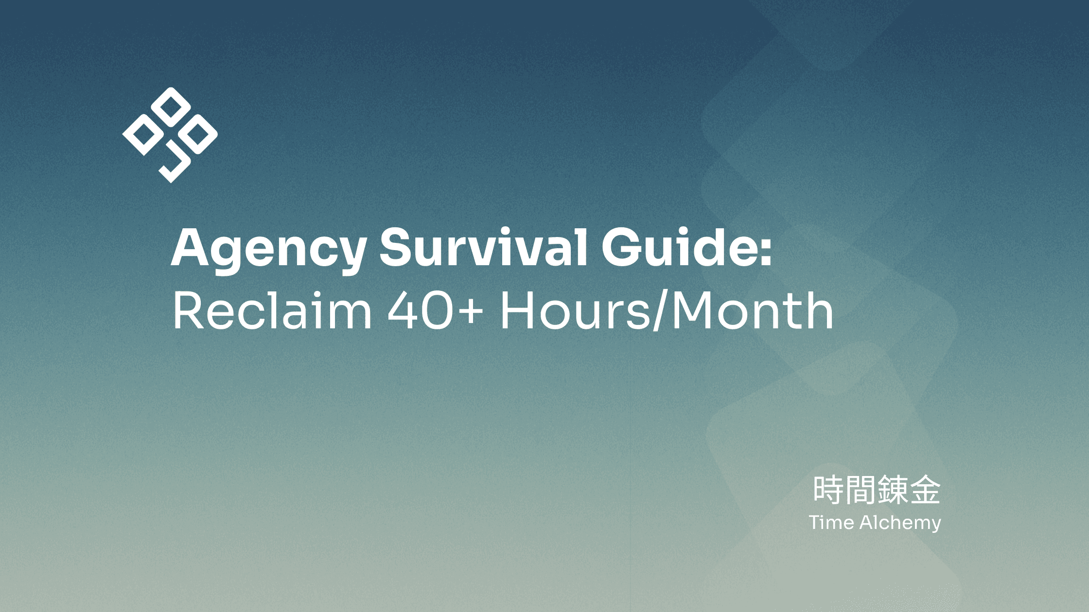 Agency operations dashboard showing time savings from automated reporting, prospecting, and content frameworks