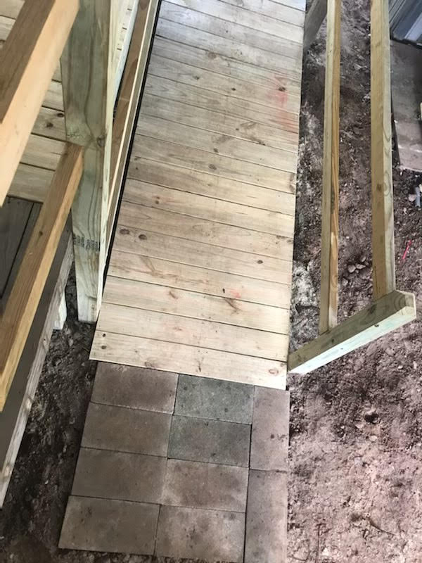 Wheelchair ramp installed for a veteran using a HISA grant