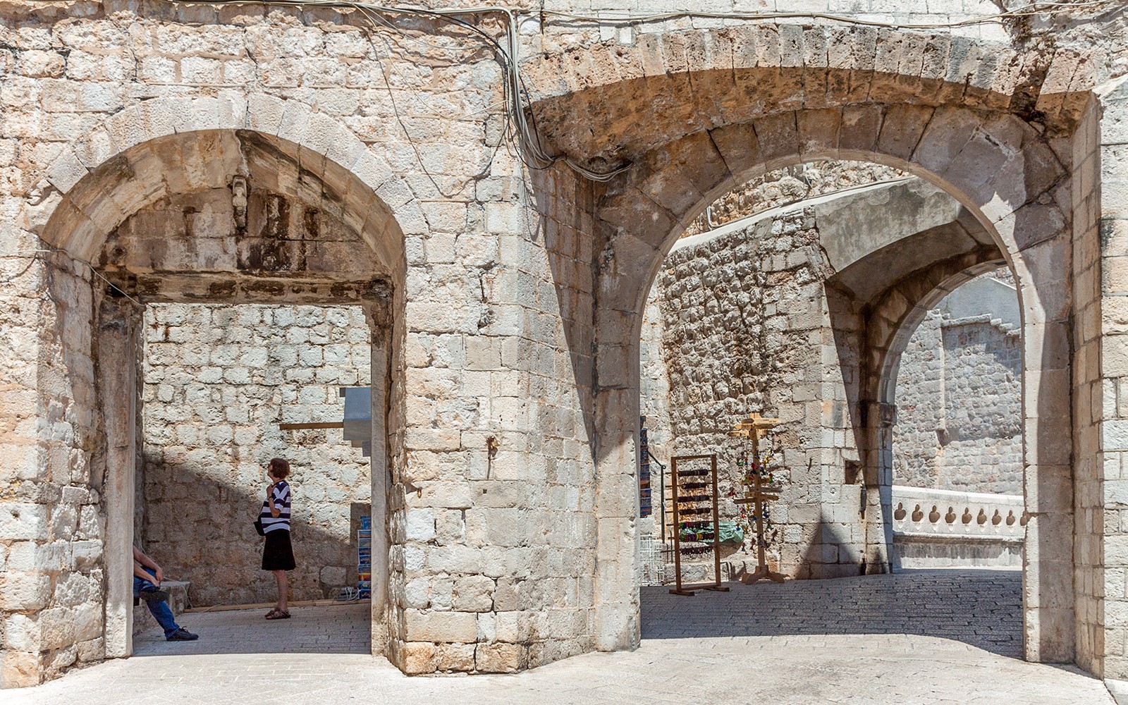 Stone arches in Dubrovnik's Old Town, part of the King's Landing Walking Tour.