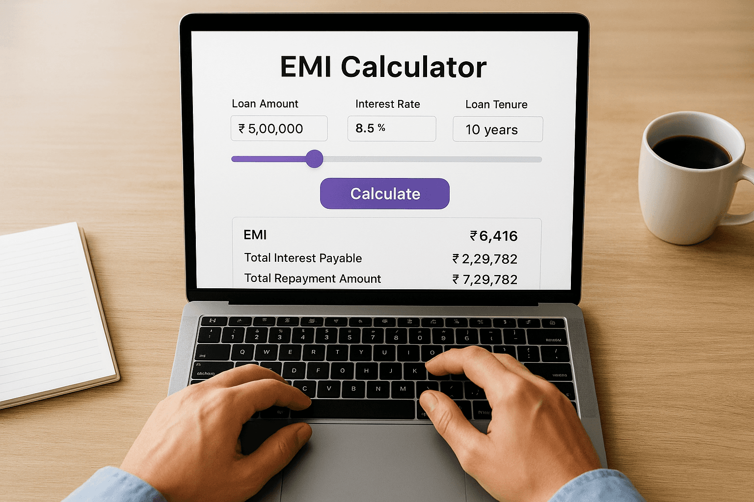 Steps to calculate using online tools