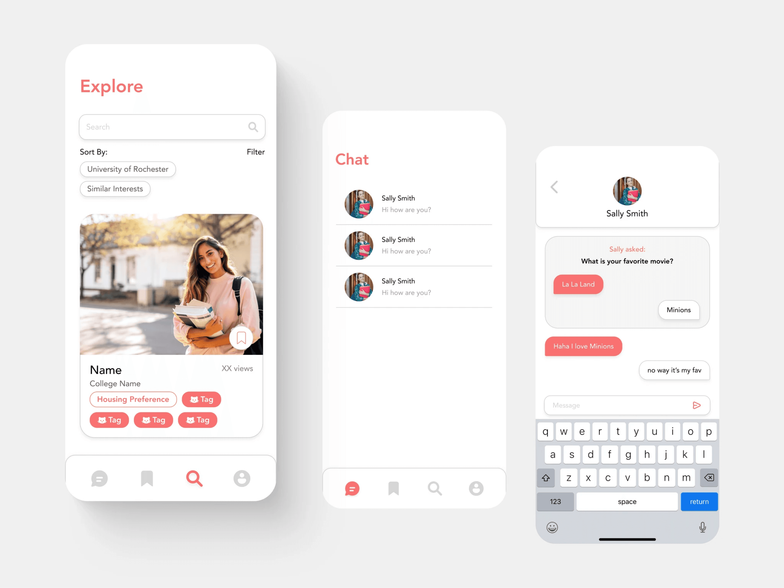 Phone showing Bloomy UI