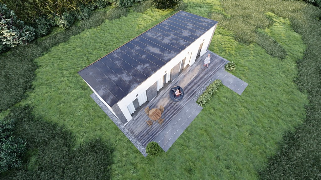 Zděný modulový dům: Modul 1 ze shora